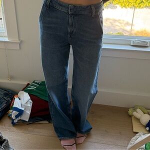 Citizens Of Humanity Dark Blue Straight Leg Jeans